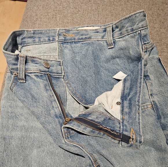 Wave Denim Seoul Crisscross Boyfriend Jeans Light Blue Size Small (28 Waist) - Picture 4 of 7